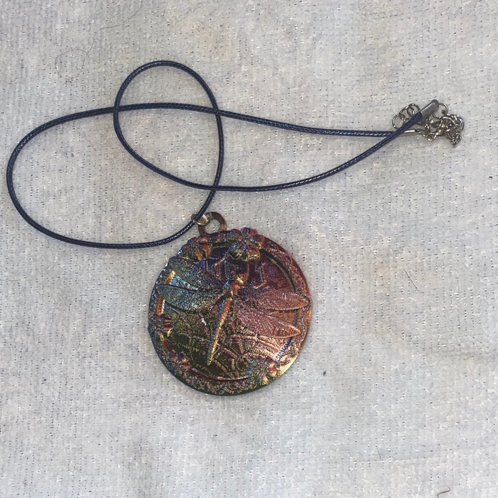 Colorful Dragonfly Pendant Necklace